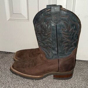 Roper Sidewinder Men's Concealed Carry Western Boots in Brown and Blue